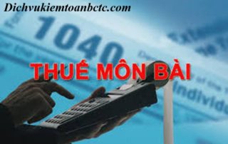 Cách hạch toán thuế môn bài