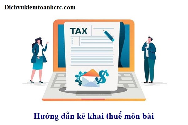 Hướng dẫn cách kê khai lê phí môn bài trên Thuế điện tử