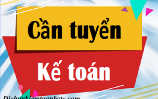 Tuyển kế toán tổng hợp