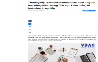 Báo Ninh Bình Chia sẻ thông tin cty kiểm toán uy tín Thương hiệu Dichvukiemtoanbctc.com