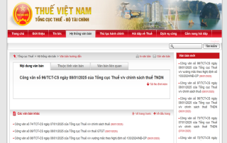 Công văn 96TCT-CS 2025 chính sách thuế thu nhập doanh nghiệp