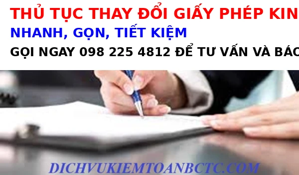 Thủ tục thay đổi giấy phép kinh doanh